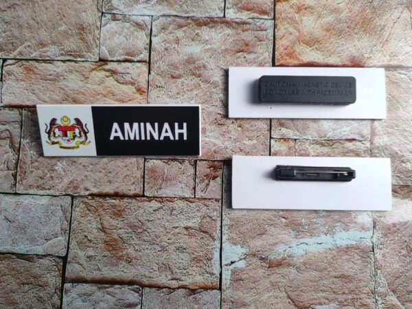 Name Tag Jata Negara Premium – Magnet / Pin - Image 8