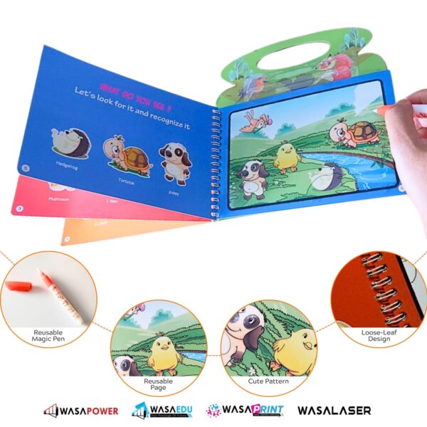 Buku Air Ajaib Kanak-Kanak (Magic Water Book) – Boleh Warna & Padam Semula | Umur 2 Tahun Ke Atas - Image 4