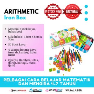 Set Kayu Kira Matematik (Box Stick) – Tambah Tolak Darab Bahagi