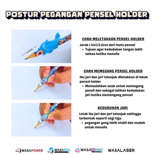 🐬 PENSEL HOLDER DOLPHIN – Bantu Anak Tulis dengan Betul Sejak Awal - Image 3