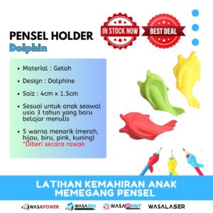 🐬 PENSEL HOLDER DOLPHIN – Bantu Anak Tulis dengan Betul Sejak Awal