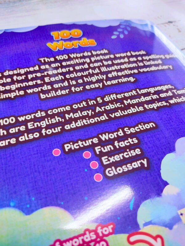📘 100 Words Book - Buku Perkataan Bergambar (5 Bahasa) - Image 14