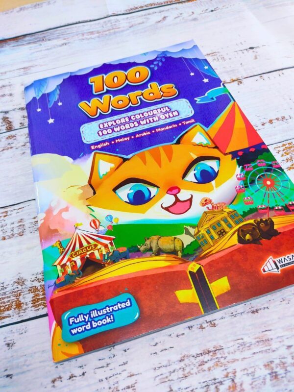 📘 100 Words Book - Buku Perkataan Bergambar (5 Bahasa) - Image 2