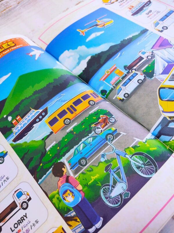 📘 100 Words Book - Buku Perkataan Bergambar (5 Bahasa) - Image 4