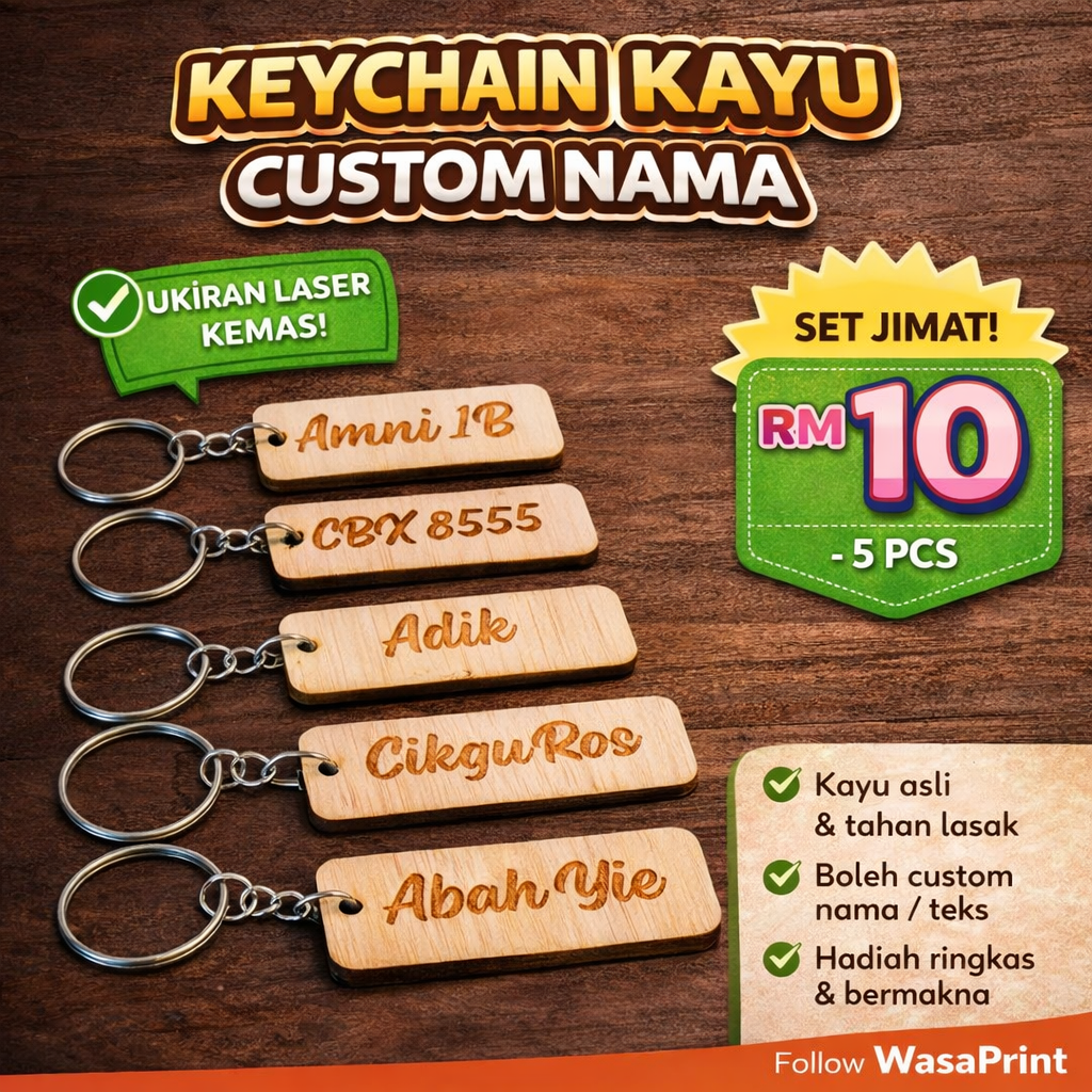 KCKC - Keychain Kayu Custom