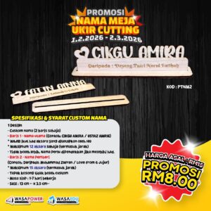 PTNM2- NAMA MEJA UKIR CUTTING